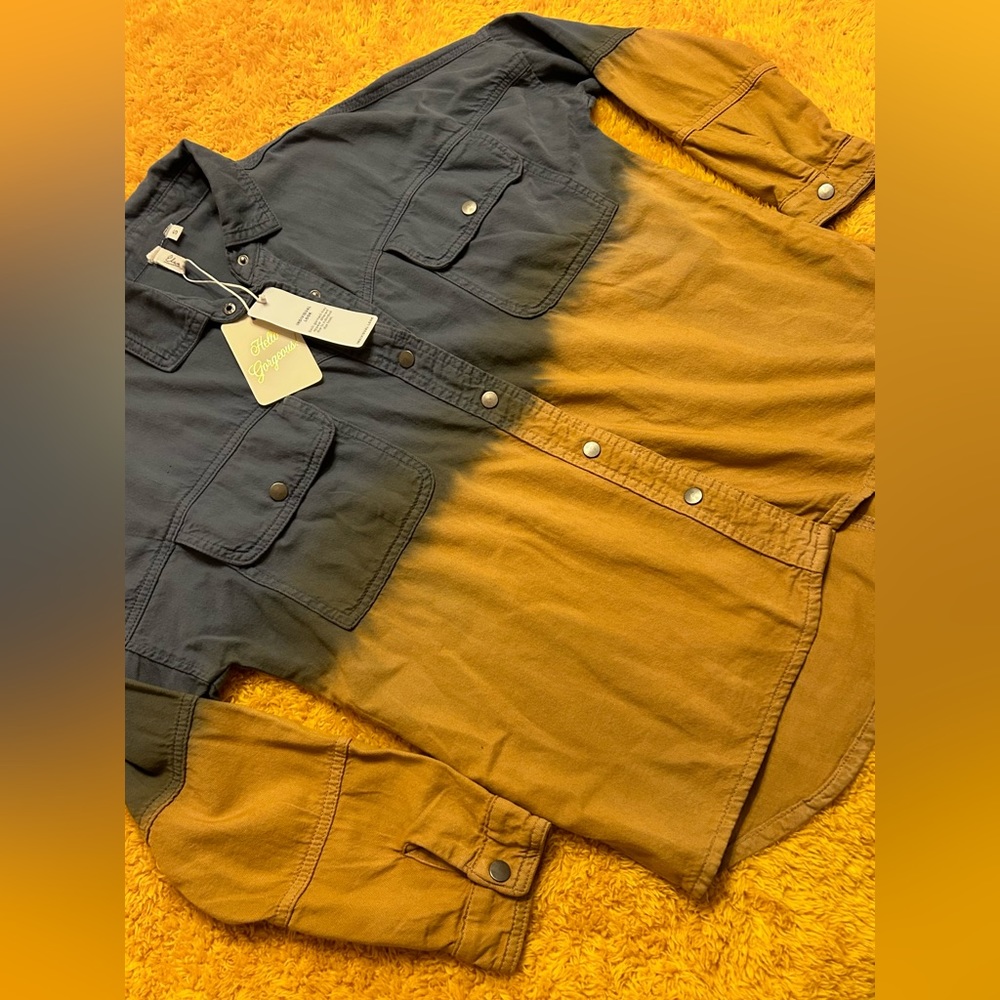 NWT Elan Distressed “Devan” Button Up Jacket - Picture 3 of 7